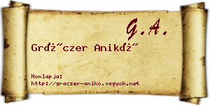 Gráczer Anikó névjegykártya